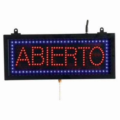 Aarco petit espagnol LED signe Abierto (ouvert) - 16-1/8" W x 6-3/4" H