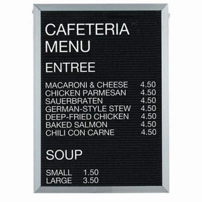 Aarco Aluminum Framed Letter Board Message Center - 24"W x 36"H