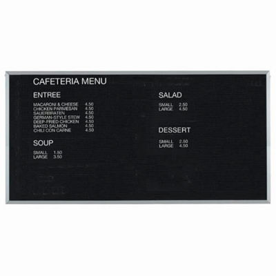 Aarco Aluminum Framed Letter Board Message Center - 96"W x 48"H