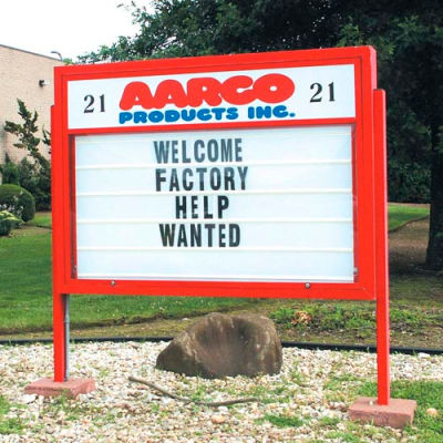 Aarco Double Sided Marquee w/ Header Forest Green Powder Coated - 72"W x 52"H