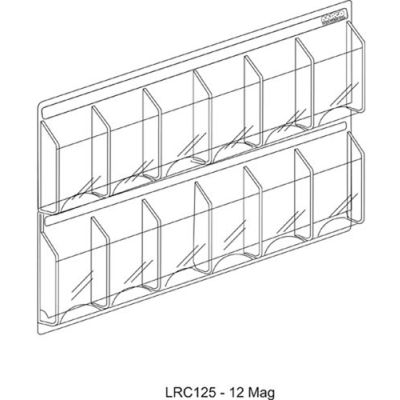 Clear-Vu Magazine And Literature Display-12 Magazine Pockets - 60"W x 25"H