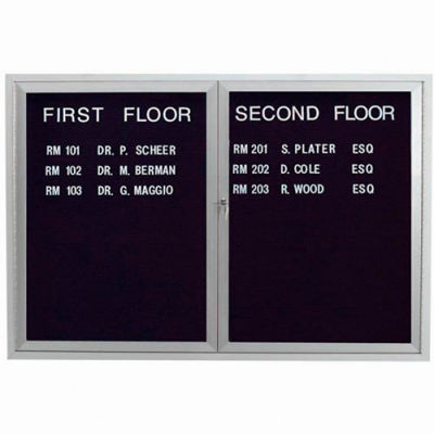 Aarco 2 Door Enclosed Letter Board Cabinet - 48"W x 36"H