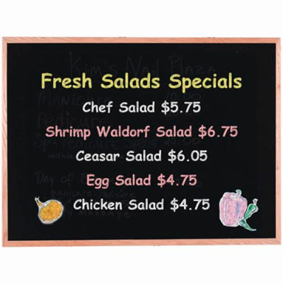 Aarco Display Style Black Chalkboard - 48"W x 36"H