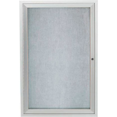 Aarco 1 Door Aluminum Framed Enclosed Bulletin Board - 18"W x 24"H