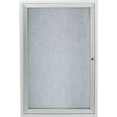Aarco 1 Door Aluminum Framed Enclosed Bulletin Board - 24"W x 36"H