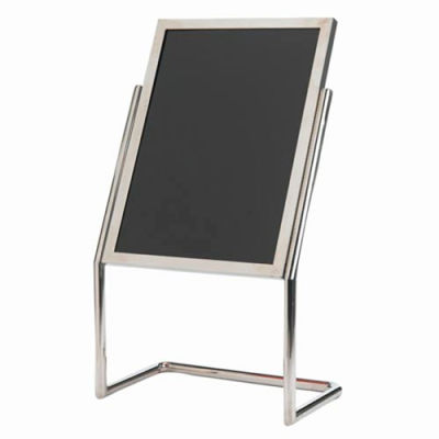 Aarco Dual Capability Neon Marker Board And Menu/Poster Holder Chrome - 22"W x 30"H