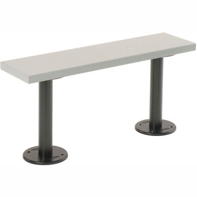 Global Industrial Locker Bench Top, Plastic, 36"W x 9-1/2"D, Gray