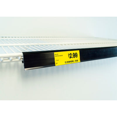 Le support d’étiquette de prix Global Display Solution pour étagère de refroidisseur à double fil, 28 « L, noir, 50 / boîtier
