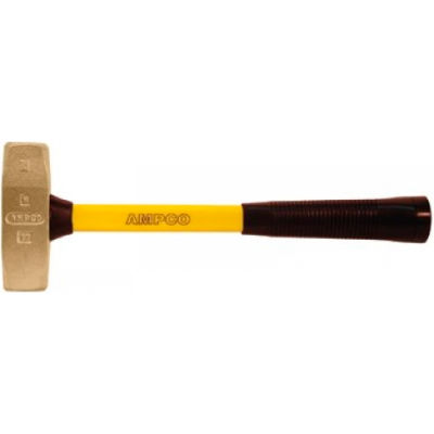 AMPCO® H-16FG Non-Sparking Double Face Hammer W/ Fiberglass Handle 2.75Lb 15"L
