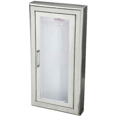 Activar Inc. SS Fire Rated Fire Extinguisher Cabinet, Fenêtre à bulles acrylique claire, semi-encastrée