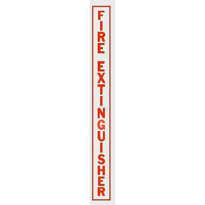 Extincteur Vertical Decal Fire Extinguisher Lettrage sur film clair, rouge