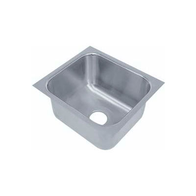 Advance Tabco® Under Mount Sink, One Compartment, 16L x 20W Bowl, 12" Overall Height, 18 Gauge