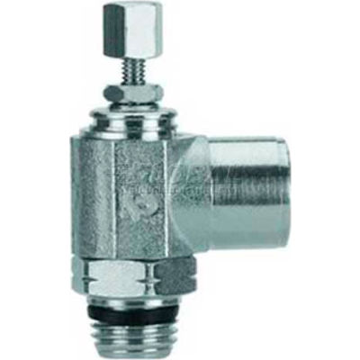 AIGNEP Female Flow Control 88967-06-06, Knob Adj, Flow In 3/8" NPTF x 3/8" Swift-Fit Univ - Pkg Qty 2
