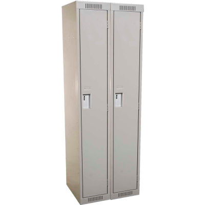 Anthony Steel Mfg. Clean Line 1-Tier 2 Door Locker, Gray, Assembled