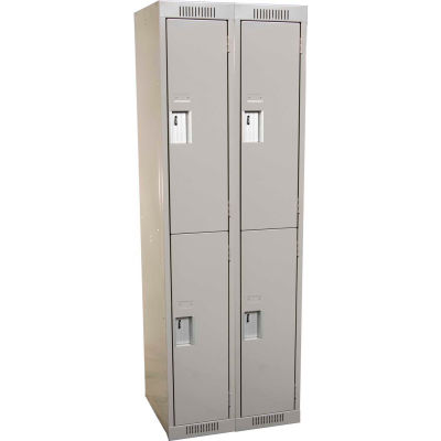 Clean-Line Assembled 2-Tier Lockers - 2 Lockers Wide