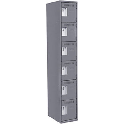 Clean-Line Assembled 6-Tier Lockers - 1 Locker Wide