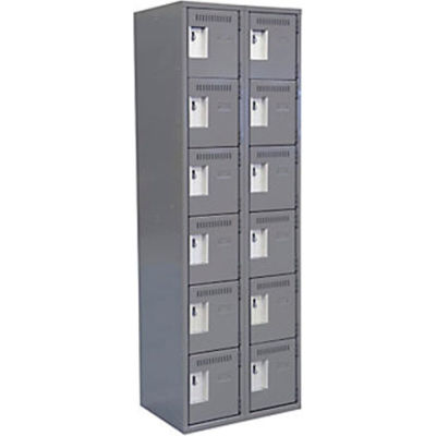 Clean-Line Assembled 6-Tier Lockers - 2 Lockers Wide