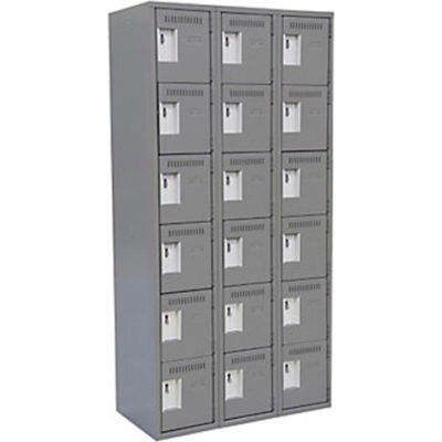 Clean-Line Assembled 6-Tier Lockers - 3 Lockers Wide