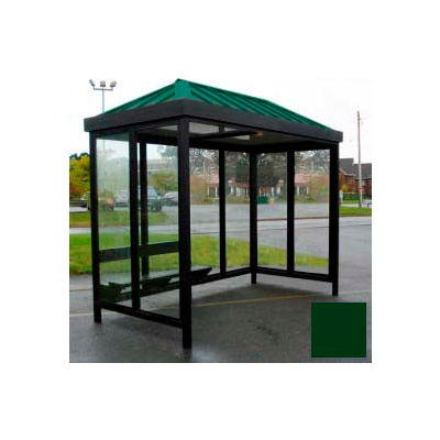 4-face avant droite ouverte 6' x 12' classique toit vert de toit Heavy Duty Bus fumeur abri Hip