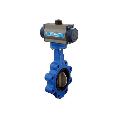 BI-TORQ 2.5" Lug Style Butterfly Valve W/ EPDM Seals and Dbl. Acting Pneum. Actuator