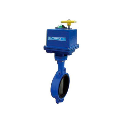 BI-TORQ 2.5" Wafer Style Butterfly Valve W/ Buna Seals and NEMA 4 115VAC Electric/4-20mA