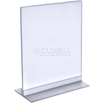 Azar Displays 102712 Vertical/Horizontal Acrylic T-Stripe Sign Holder, 9" x 12"