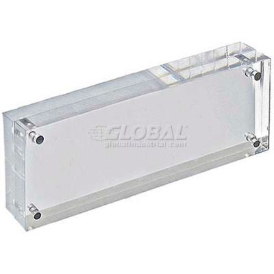Azar Displays 104431 Acrylic Vertical/Horizontal Block Frame, 3" x 8" ,1 Piece