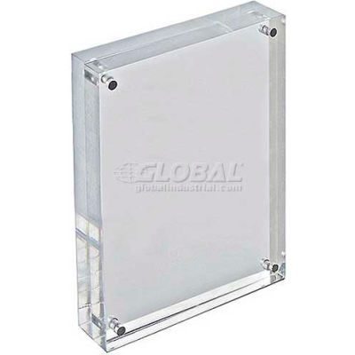 Global Approved 104434 Cadre de bloc vertical / horizontal en acrylique, 5 « x 7 », 1 pièces