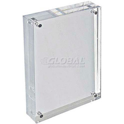 Azar Displays 104435 Acrylic Vertical/Horizontal Block Frame, 8.5" x 5.5" ,1 Piece