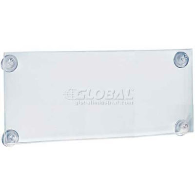 Azar Displays 106607 Acrylic Sign Holder W/ Suction Cups, 14" x 8.5"