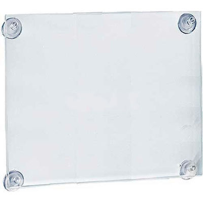 Azar Displays 106612 Acrylic Sign Holder W/ Suction Cups, 11" x 14"