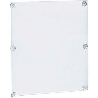 Azar Displays 106628 Acrylic Sign Holder W/ Suction Cups, 17" x 22"