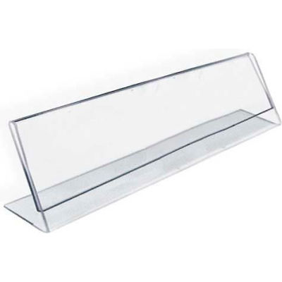 Azar Displays 112703 Horizontal Nameplate Acrylic Sign Holder, 8" x 2"