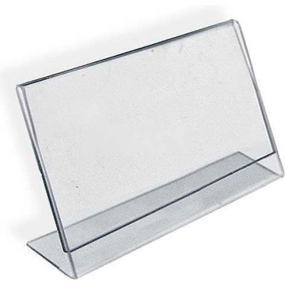 Azar Displays 112711 Horizontal Slanted L-Shaped Acrylic Sign Holder, 14" x 11"