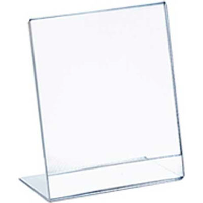 Azar Displays 112731, Vert L Shaped Acrylic Sign HLR, 3.5"W x 5"H
