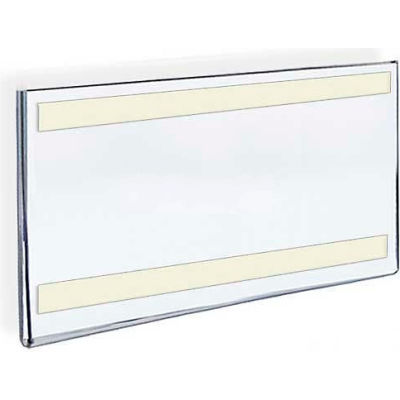 Azar Displays 122012 Horizontal Wall Mount Sign Holder W/ Adhesive Tape, 14" x 8.5"