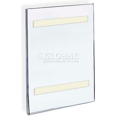 Azar Displays 122013 Horizontal Wall Mount Sign Holder W/ Adhesive Tape, 8.5" x 14"