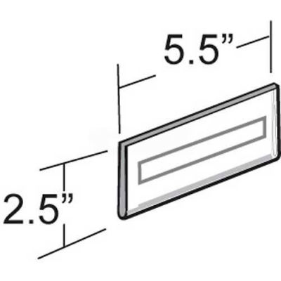 Azar Displays 122015 Wall Mount Nameplate Sign Holder W/ Adhesive Tape, 5.5" x 2.5"