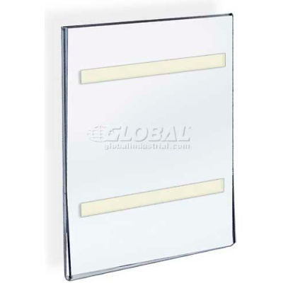 Azar Displays 122021 Vert. Wall Mount Acrylic Sign Holder W/ Adhesive Tape, 8.5" x 11"