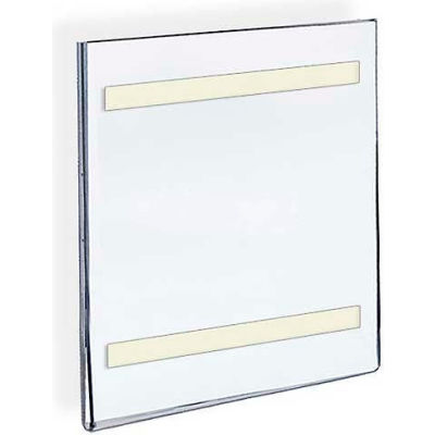 Azar Displays 122024 Vert. Wall Mount Acrylic Sign Holder W/ Adhesive Tape-5.5" x 8.5"