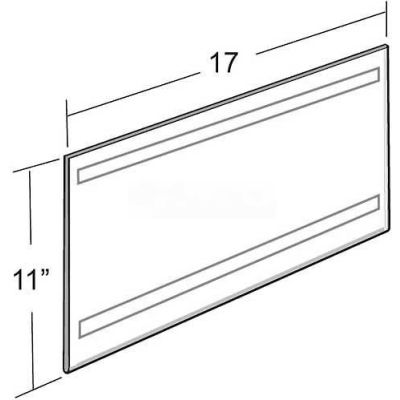 Azar Displays 122037 Horizontal Wall Mount Sign Holder W/ Adhesive Tape, 17" x 11"