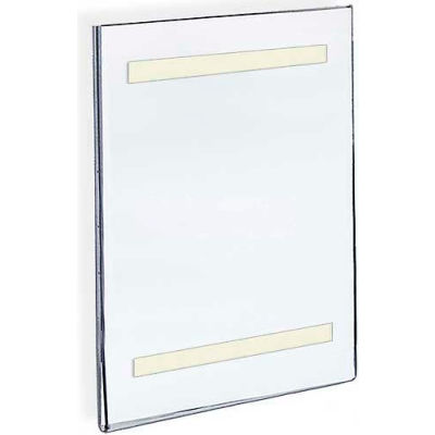 Azar Displays 122039 Vert. Wall Mount Acrylic Sign Holder W/ Adhesive Tape, 17" x 22"