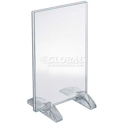 Azar Displays 132716 Vertical/Horizontal Dual-Stand Sign Holder, 7" x 11"
