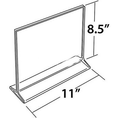 Azar Displays 142712 Horizontal Top Load Acrylic Sign Holder, 11" x 8.5"