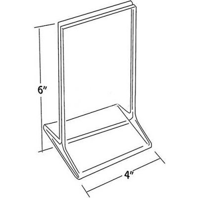 Azar Displays 142726 Vertical Top Load Acrylic Sign Holder, 4" x 6", Acrylic