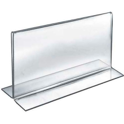 Azar Displays 152717 Horizontal Double Sided Stand Up Sign Holder, 11" x 7", Acrylic