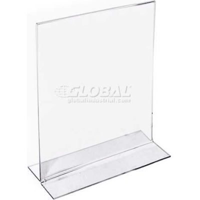 Azar Displays 152722 Vertical Double Sided Stand Up Sign Holder, 5" x 7", Acrylic