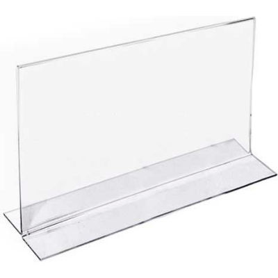 Azar Displays 152727 Horizontal Double Sided Stand Up Sign Holder, 6" x 4", Acrylic