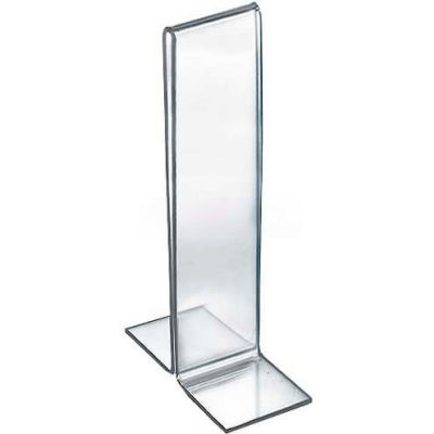 Azar Displays 152757 Double Foot Sign Holder, 2" x 7", Acrylic