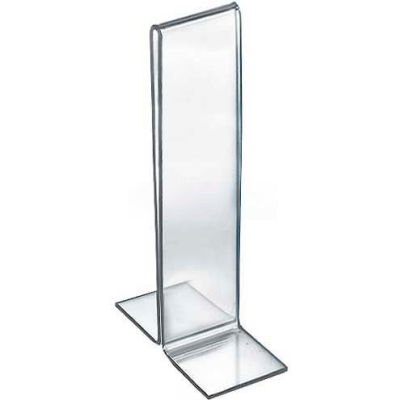 Azar Displays 152758 Double Foot Sign Holder, 2" x 8", Acrylic
